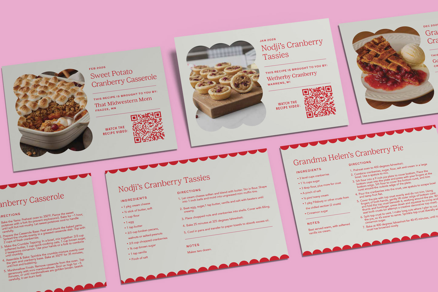 5 Cranberry Calendars w/FREE Tote BAYG!